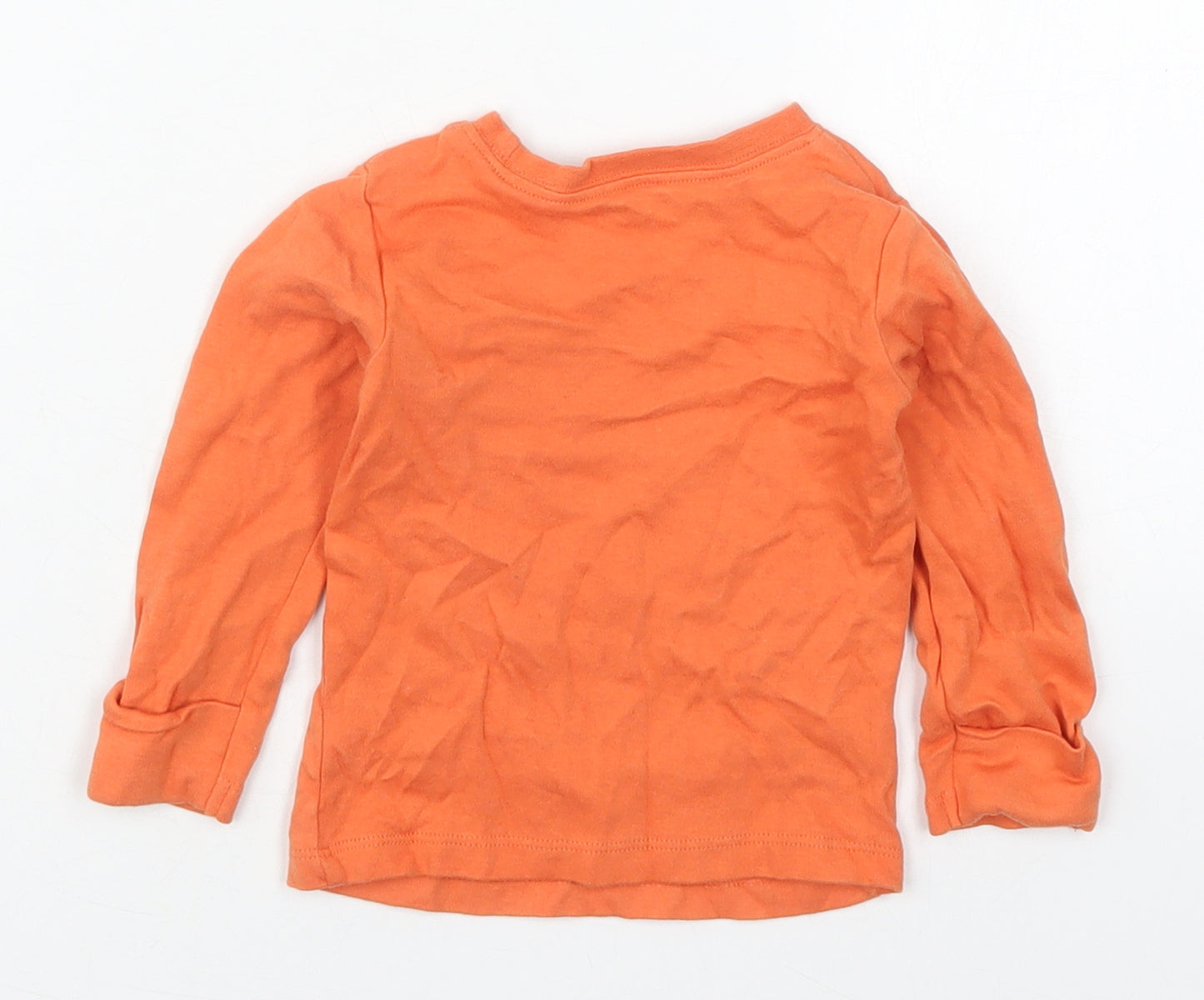 George Baby Orange  Cotton Basic T-Shirt Size 6-9 Months Crew Neck Pullover - I Woke Up This Cute