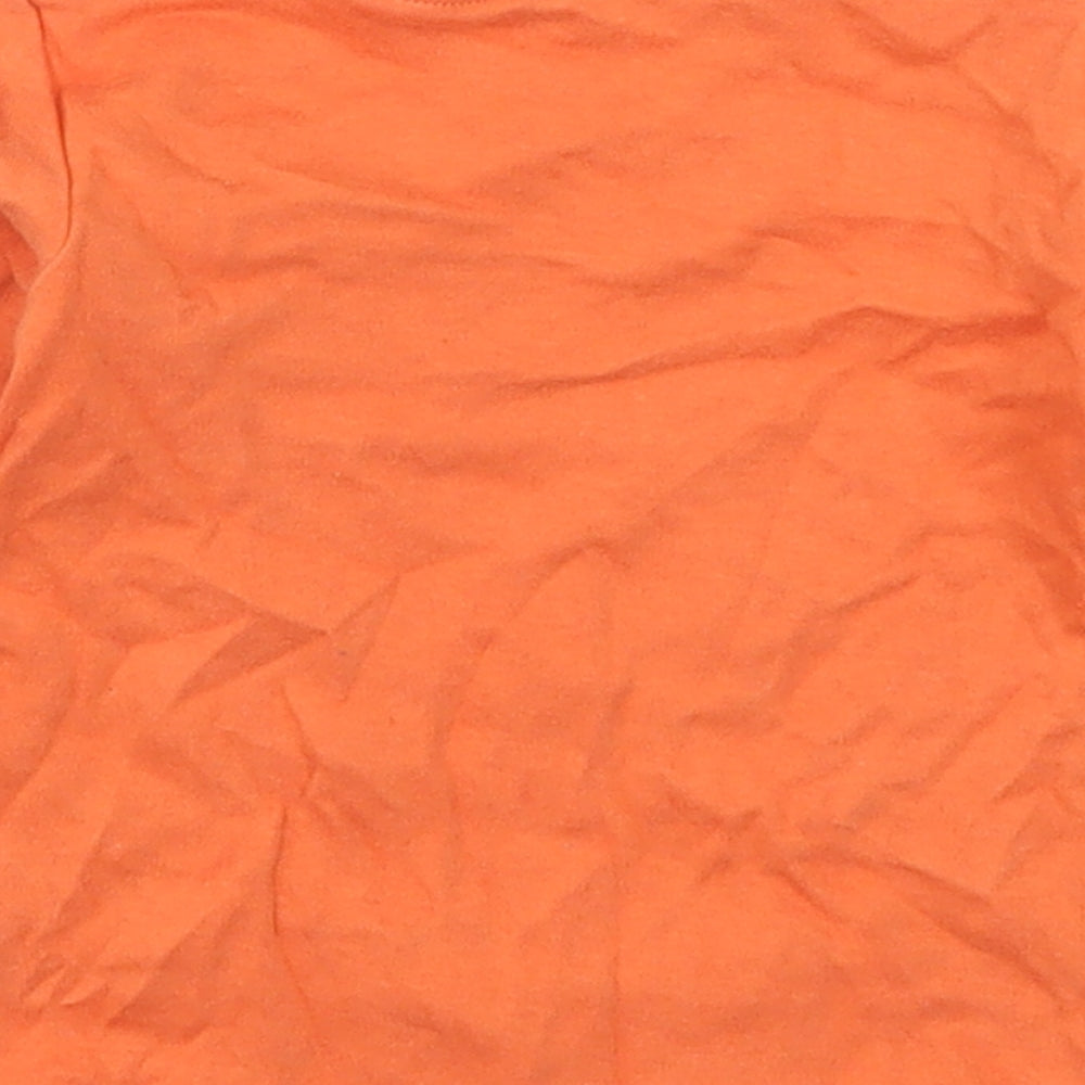 George Baby Orange  Cotton Basic T-Shirt Size 6-9 Months Crew Neck Pullover - I Woke Up This Cute
