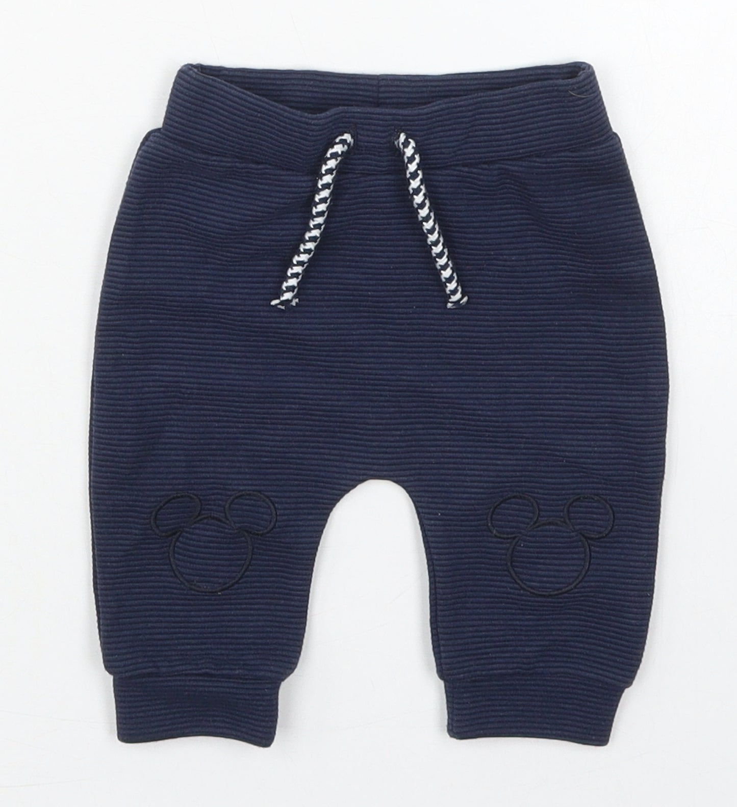 George Baby Blue  Cotton Sweatpants Trousers Size 0-3 Months  Drawstring - Mickey Mouse