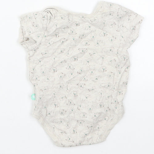 Jainco Baby Beige  Cotton Babygrow One-Piece Size 3-6 Months  Button - Bears