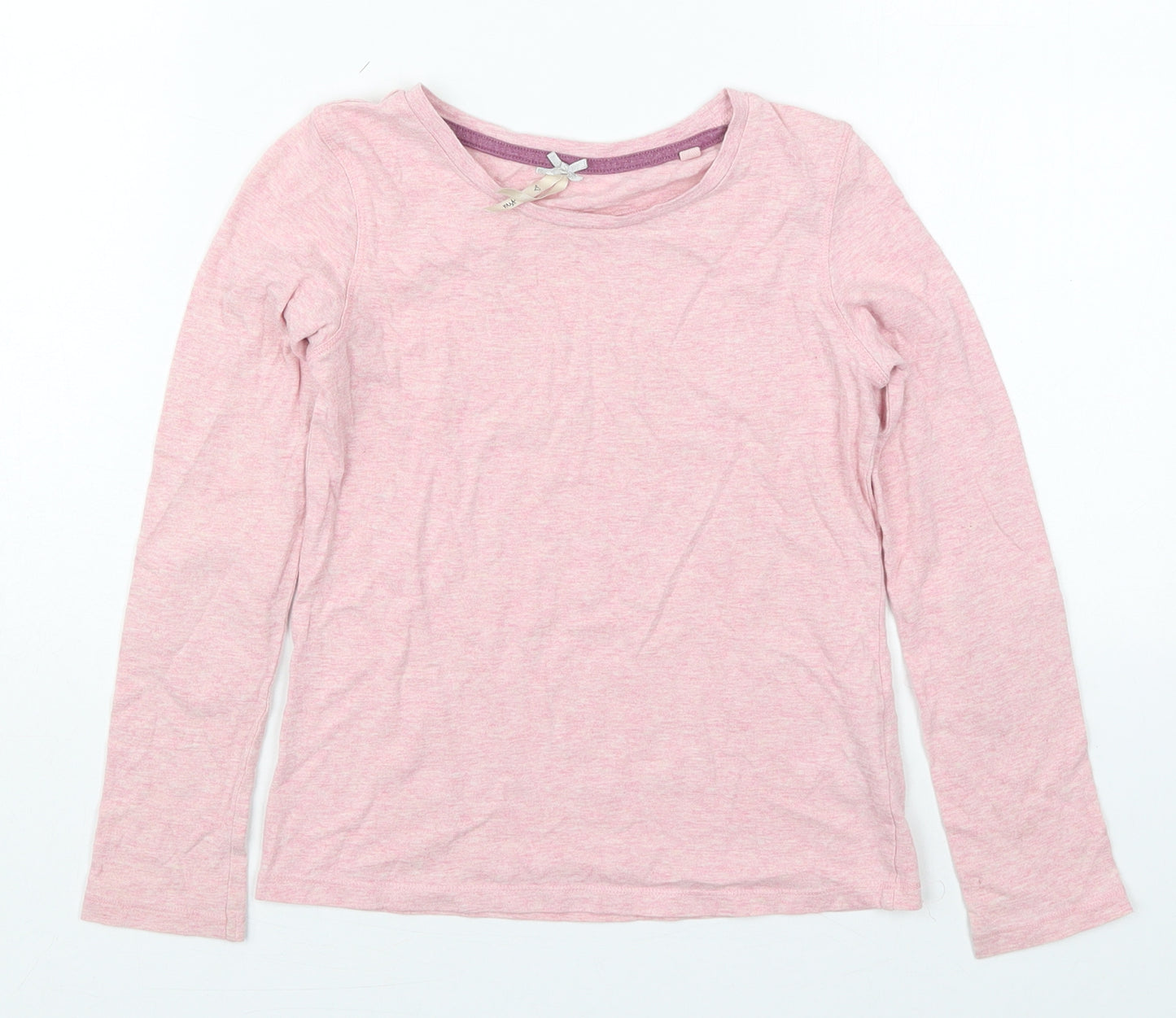NEXT Girls Pink  Cotton Basic T-Shirt Size 8 Years Crew Neck Pullover