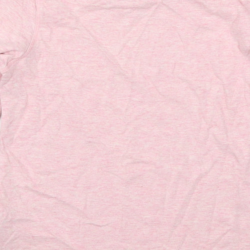 NEXT Girls Pink  Cotton Basic T-Shirt Size 8 Years Crew Neck Pullover