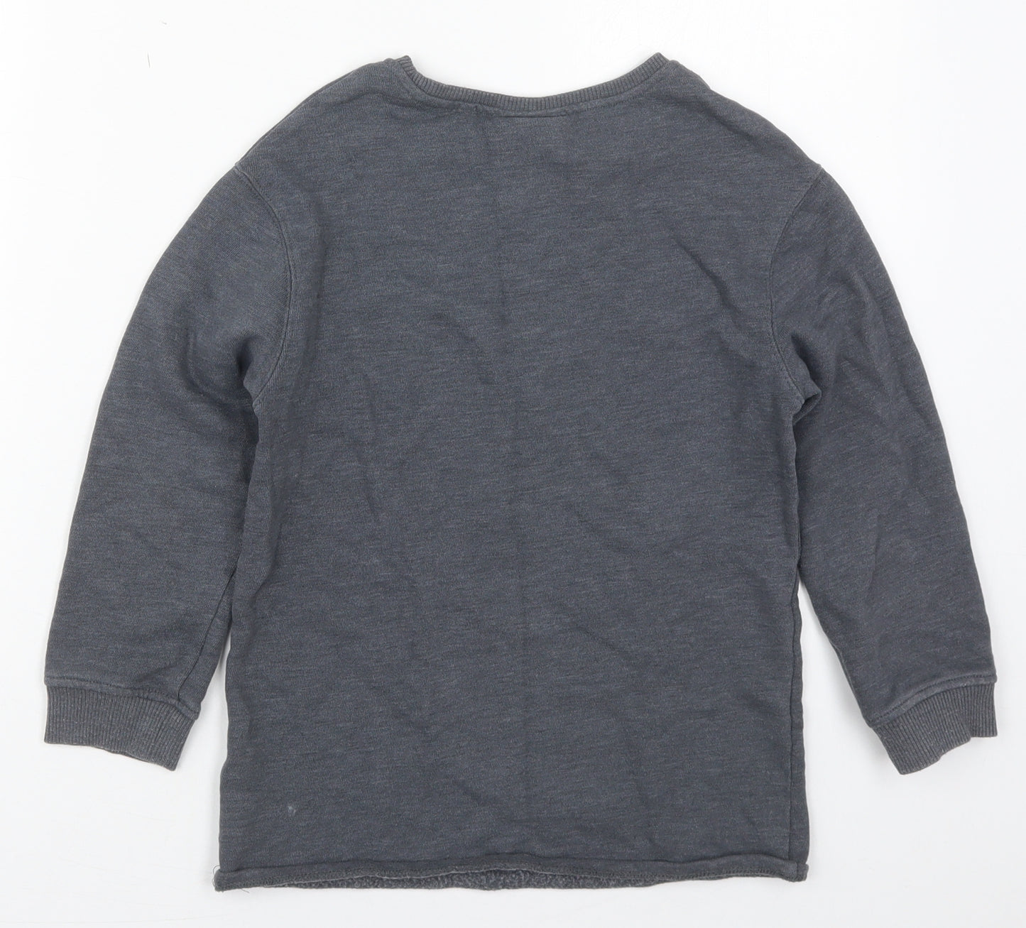 Next Girls Grey  Cotton Pullover Sweatshirt Size 8 Years  Pullover - Heart