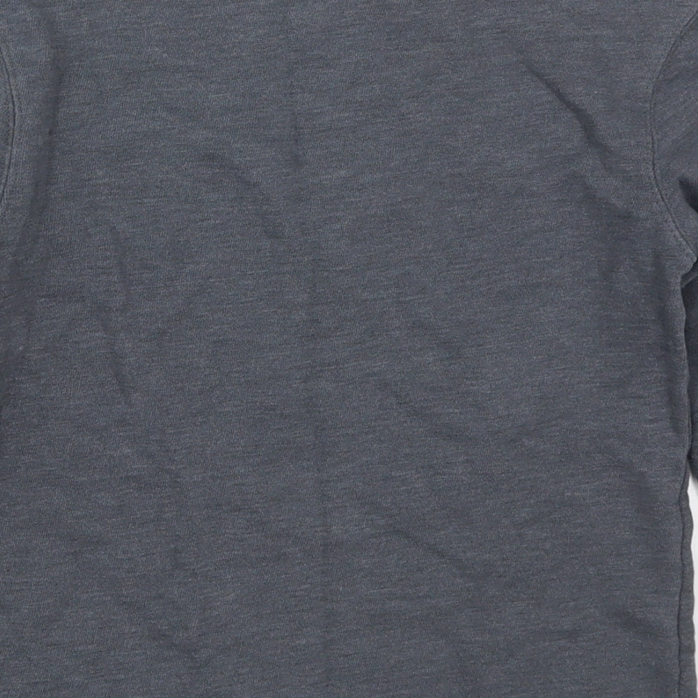 Next Girls Grey  Cotton Pullover Sweatshirt Size 8 Years  Pullover - Heart