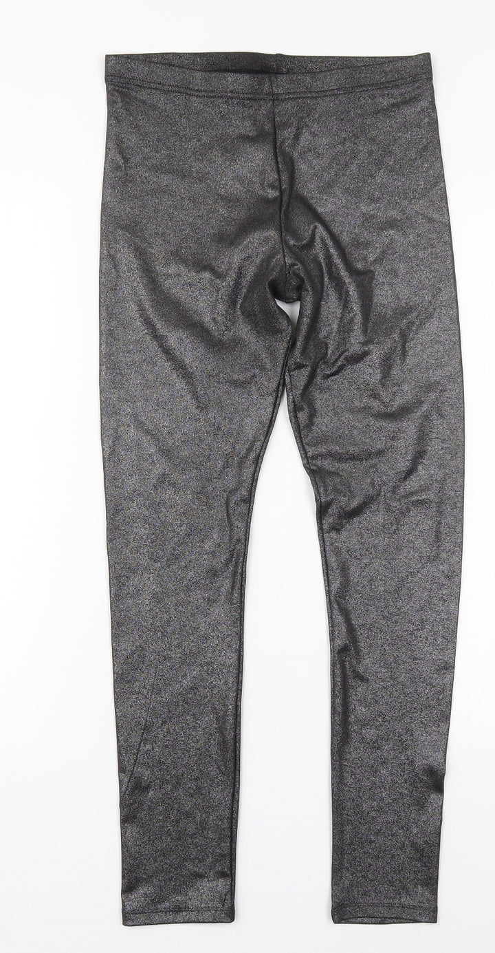 F&F Girls Grey Polyester Carrot Trousers Size 12-13 Years Regular