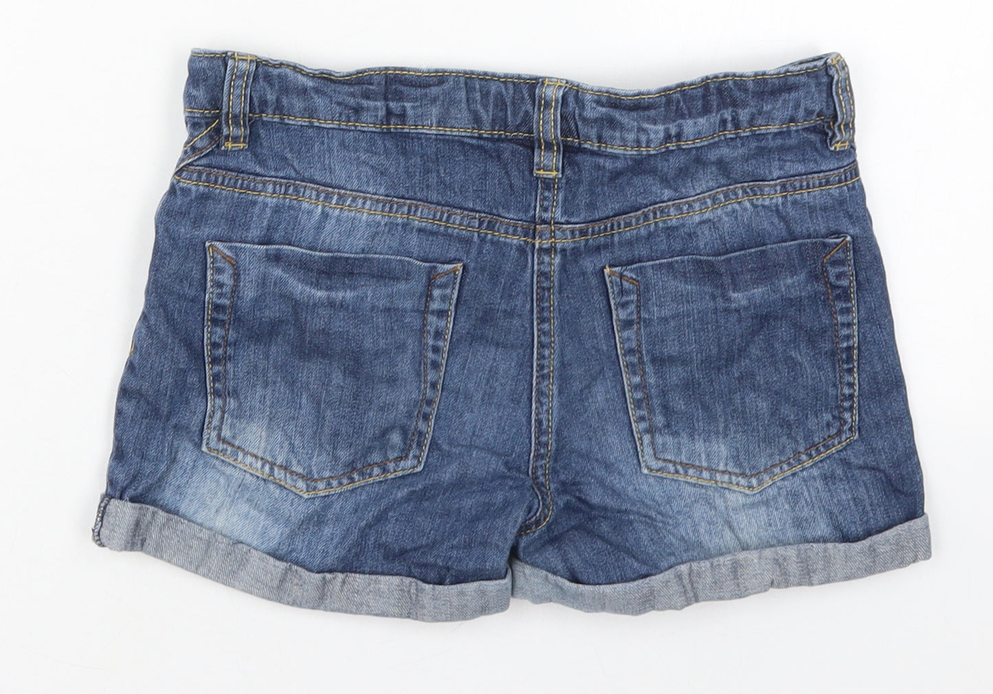 NEXT Girls Blue  Cotton Hot Pants Shorts Size 9 Years  Regular