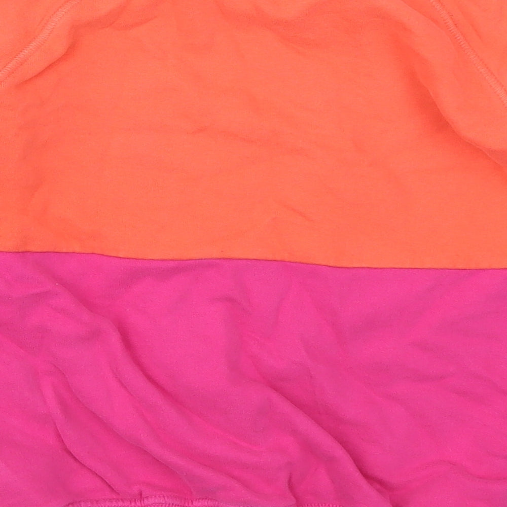 NEXT Girls Pink Colourblock Cotton Pullover Sweatshirt Size 11 Years  Pullover - Cool