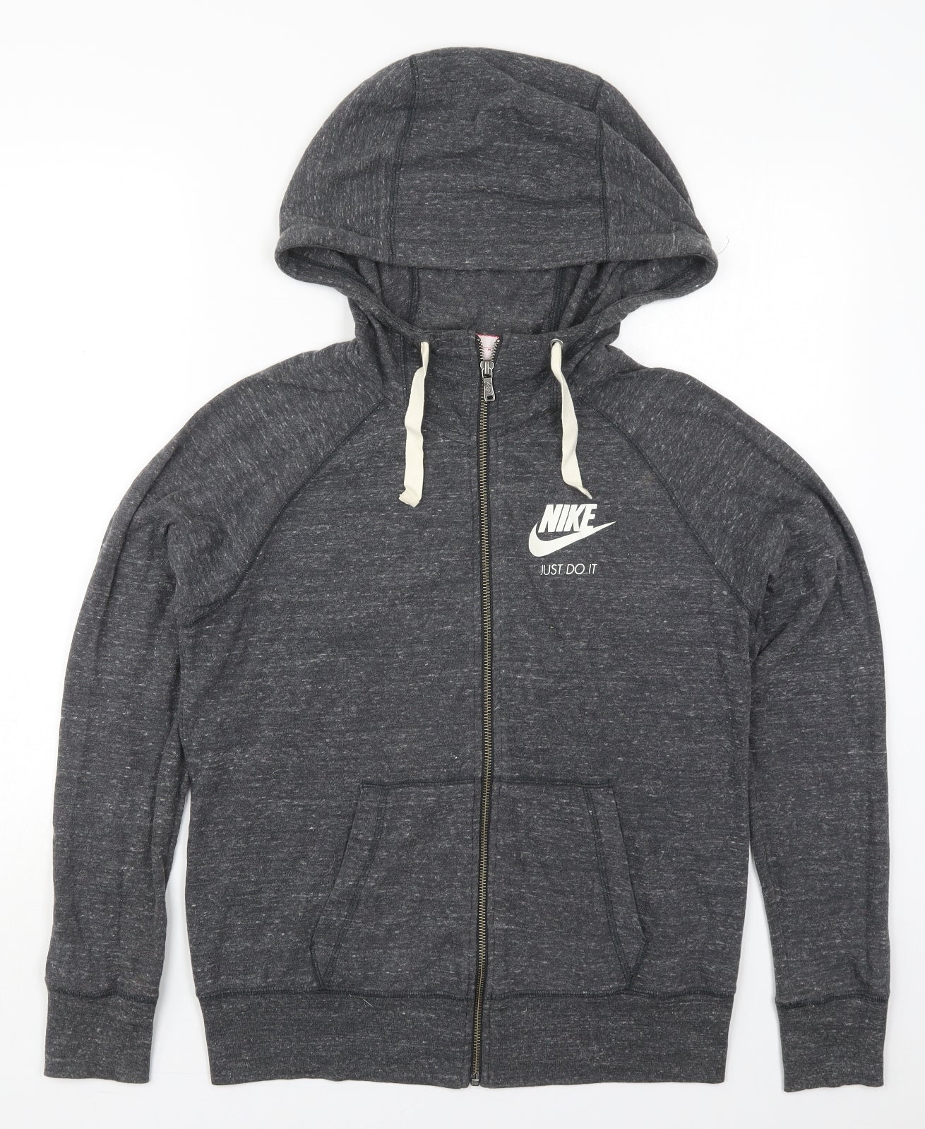 Nike Mens Grey  Cotton Full Zip Hoodie Size M