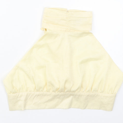 Nasty Gal Womens Beige  Polyester Cropped Tank Size 8 Halter