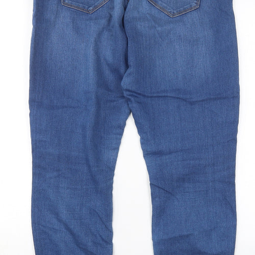 Dorothy Perkins Womens Blue  Cotton Skinny Jeans Size 12 L29 in Regular Button