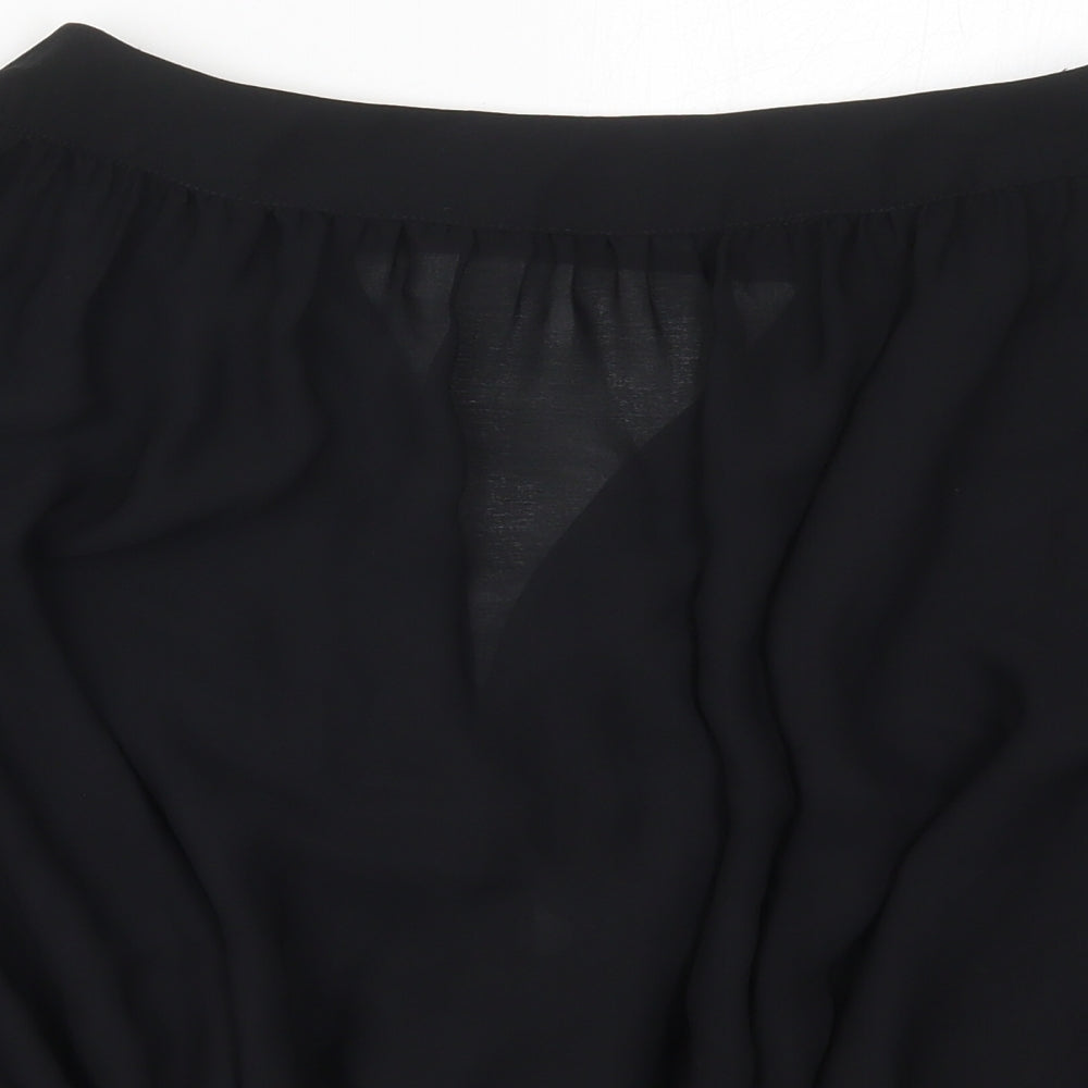Zara Womens Black  Polyester Basic Blouse Size M Boat Neck