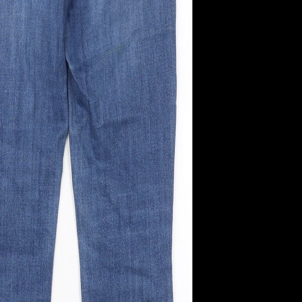 Matalan Womens Blue  Cotton Skinny Jeans Size 12 L26 in Regular Button