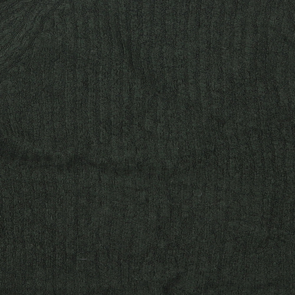 Jacqueline De Yong Womens Green V-Neck  Acrylic Pullover Jumper Size S