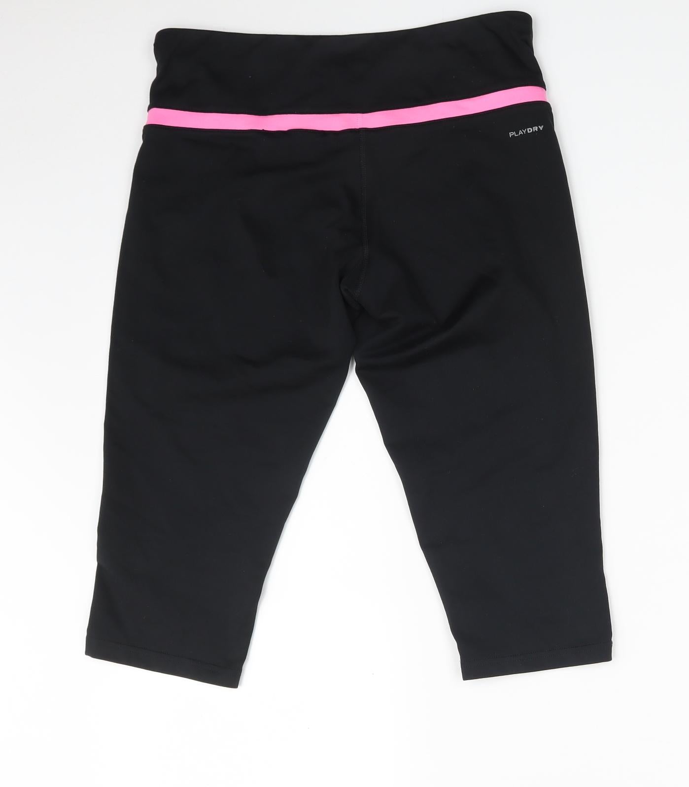 Reebok Womens Black  Polyester Compression Shorts Size M L16 in Athletic  - Skinny Capri