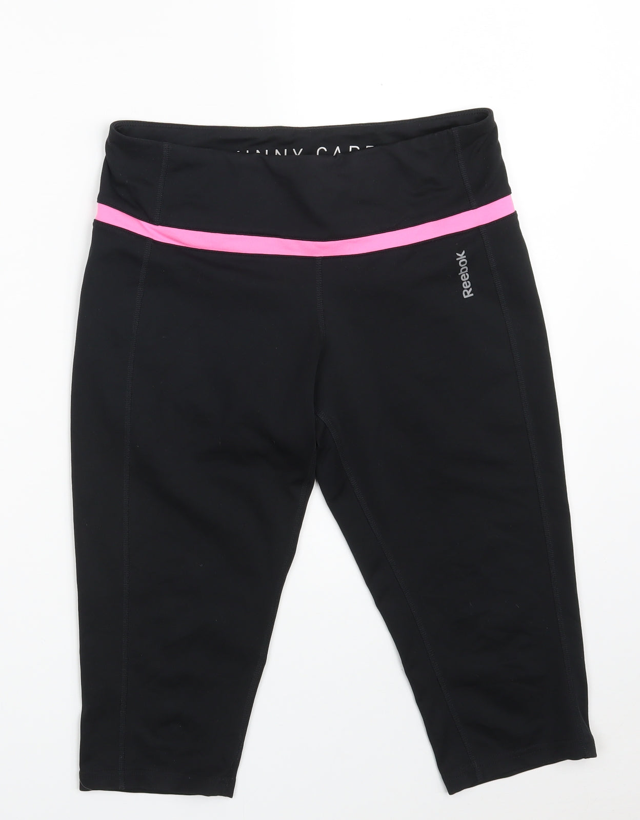 Reebok Womens Black  Polyester Compression Shorts Size M L16 in Athletic  - Skinny Capri