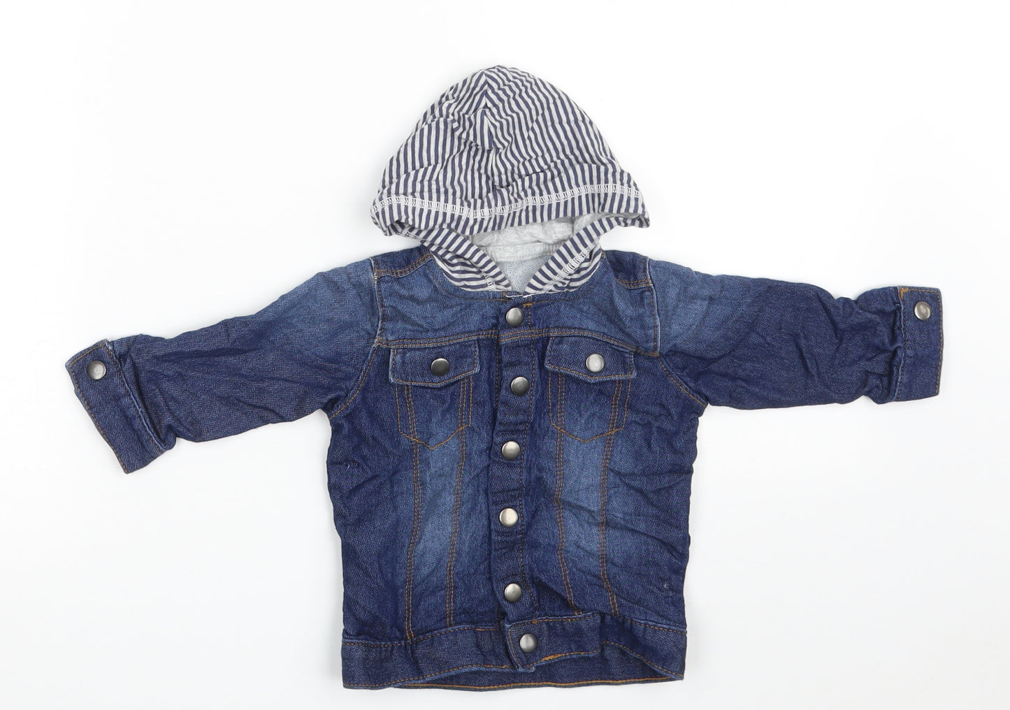 George Boys Blue   Jacket  Size 6-9 Months   Snap