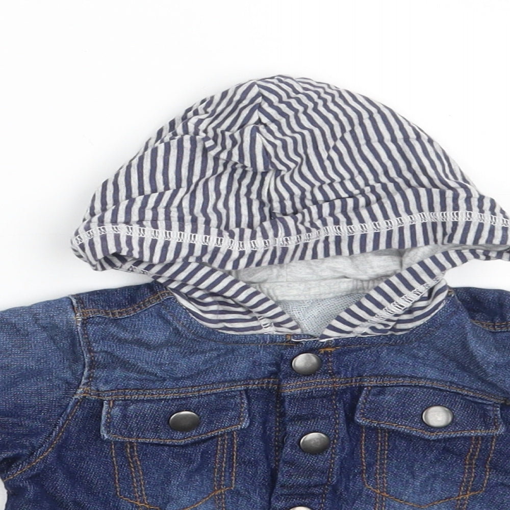 George Boys Blue   Jacket  Size 6-9 Months   Snap