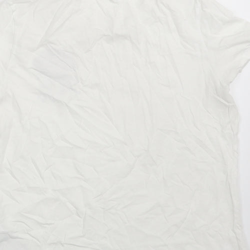 VERO MODA Womens White  100% Cotton Basic T-Shirt Size M Crew Neck - Dance in the rain