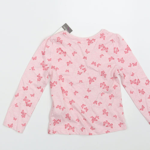 Primark Girls Pink Animal Print Cotton Pullover T-Shirt Size 2-3 Years Round Neck  - You make me SMILE