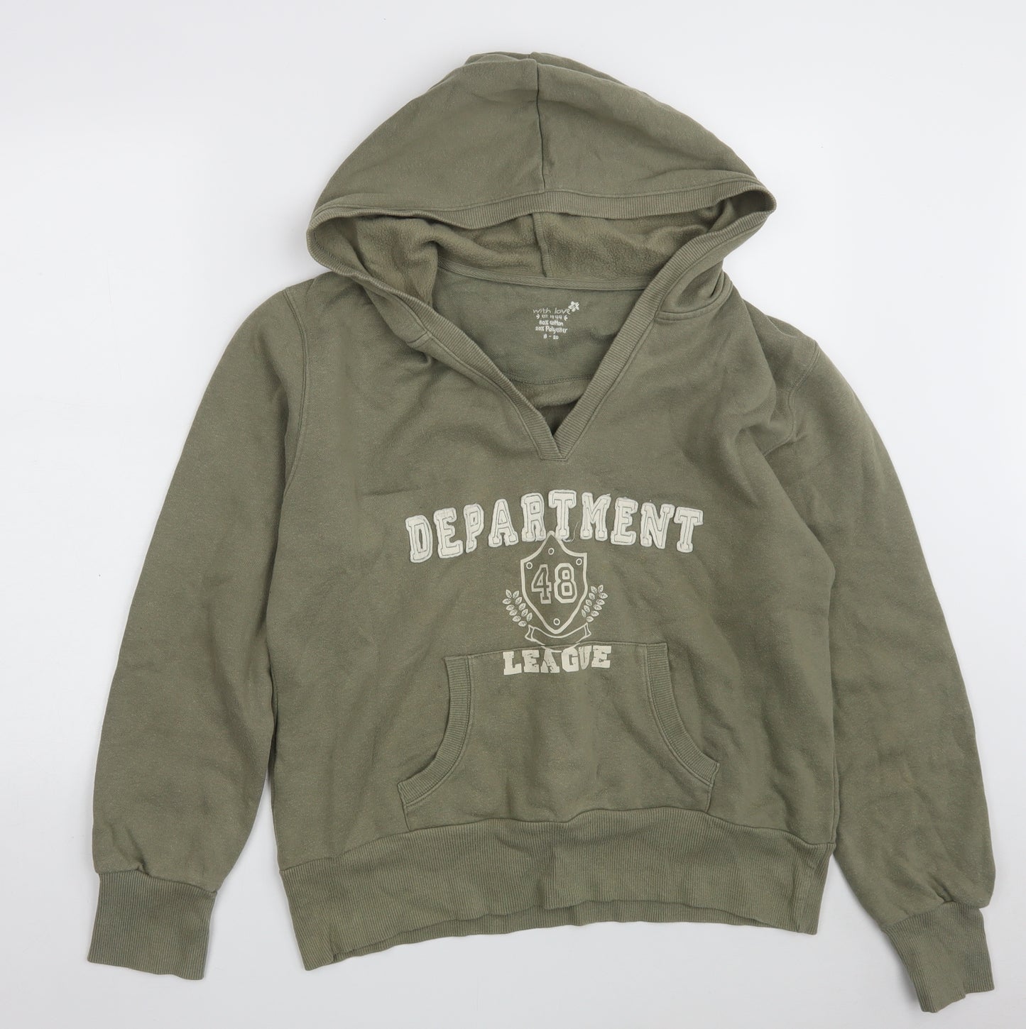 Dunnes Stores Womens Green  Cotton Pullover Hoodie Size 18   - Size 18-20
