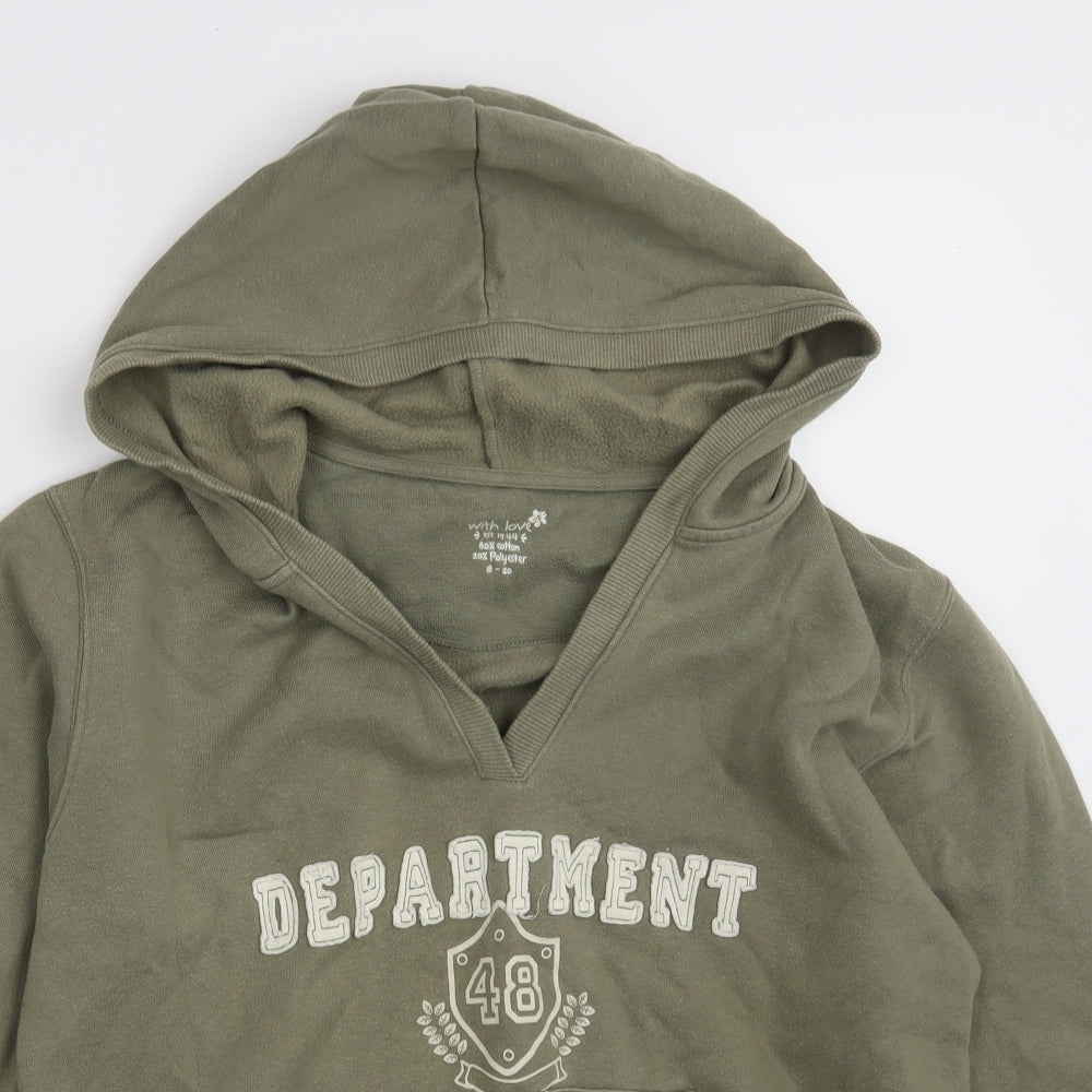 Dunnes Stores Womens Green  Cotton Pullover Hoodie Size 18   - Size 18-20