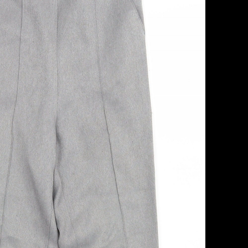 EWM Womens Grey  Polyester Dress Pants Trousers Size 12 L25 in Regular