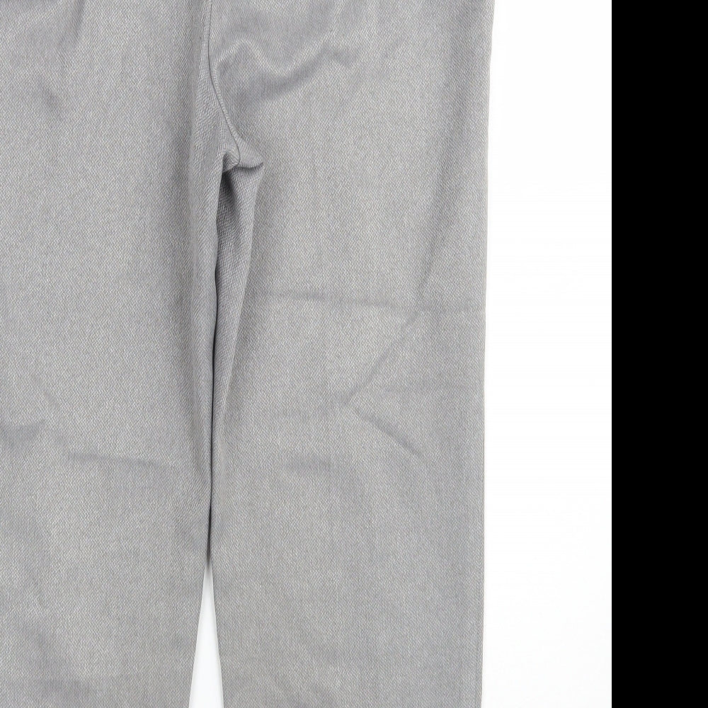 EWM Womens Grey  Polyester Dress Pants Trousers Size 12 L25 in Regular