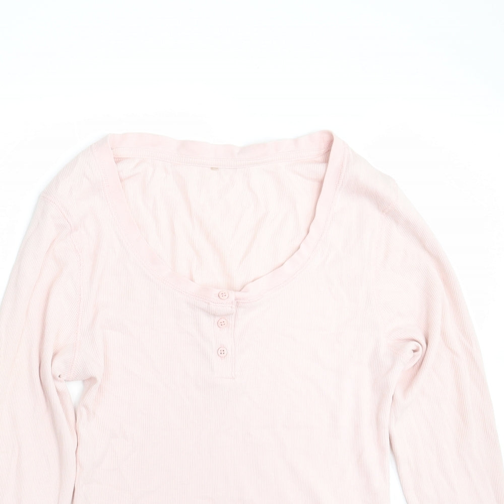 George Womens Pink Scoop Neck  Cotton Pullover Jumper Size 12   - Size 12-14