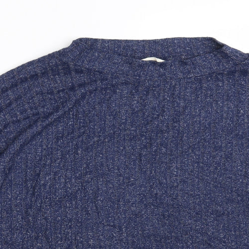 Marks and Spencer Womens Blue  Polyester Pullover Sweatshirt Size 16   - Cropped - Loungewear