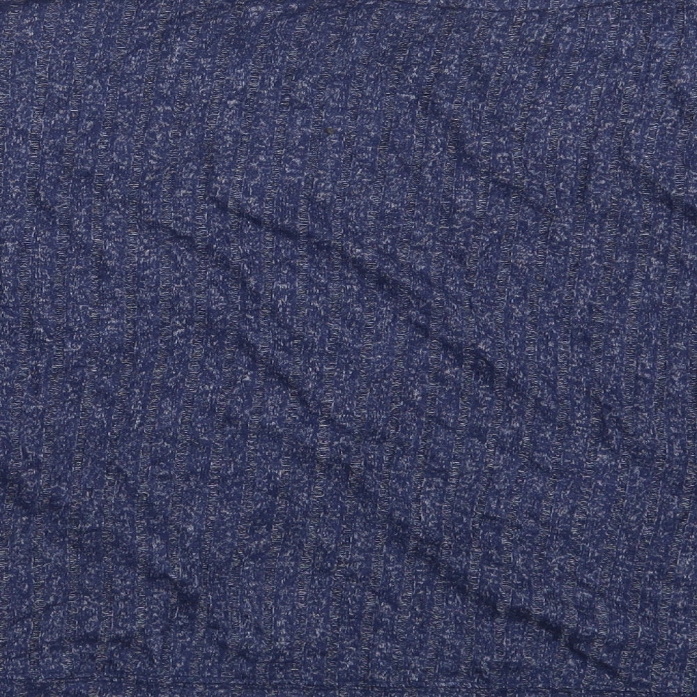 Marks and Spencer Womens Blue  Polyester Pullover Sweatshirt Size 16   - Cropped - Loungewear
