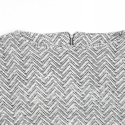 NEXT Womens Grey Round Neck Argyle/Diamond Acrylic Pullover Jumper Size 12