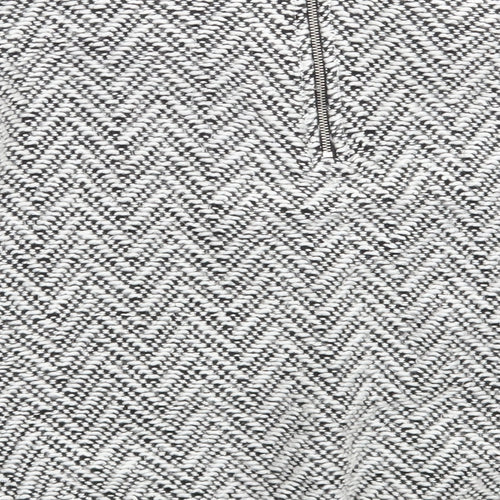 NEXT Womens Grey Round Neck Argyle/Diamond Acrylic Pullover Jumper Size 12