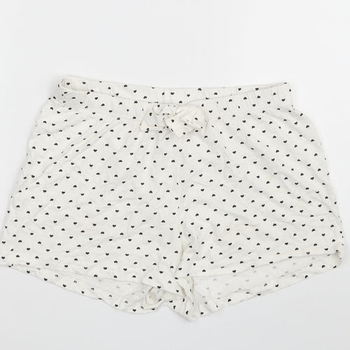George Womens White  100% Cotton Skimmer Shorts Size 8  Regular  - Heart