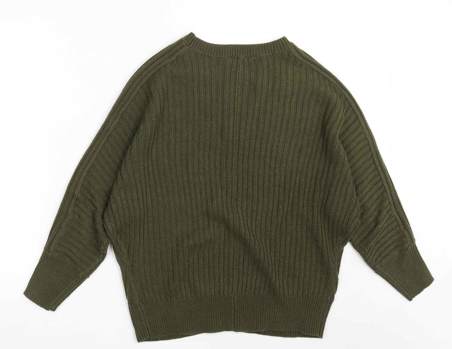 Dorothy Perkins Womens Green Round Neck  Acrylic Pullover Jumper Size 12
