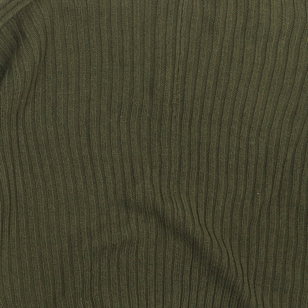 Dorothy Perkins Womens Green Round Neck  Acrylic Pullover Jumper Size 12