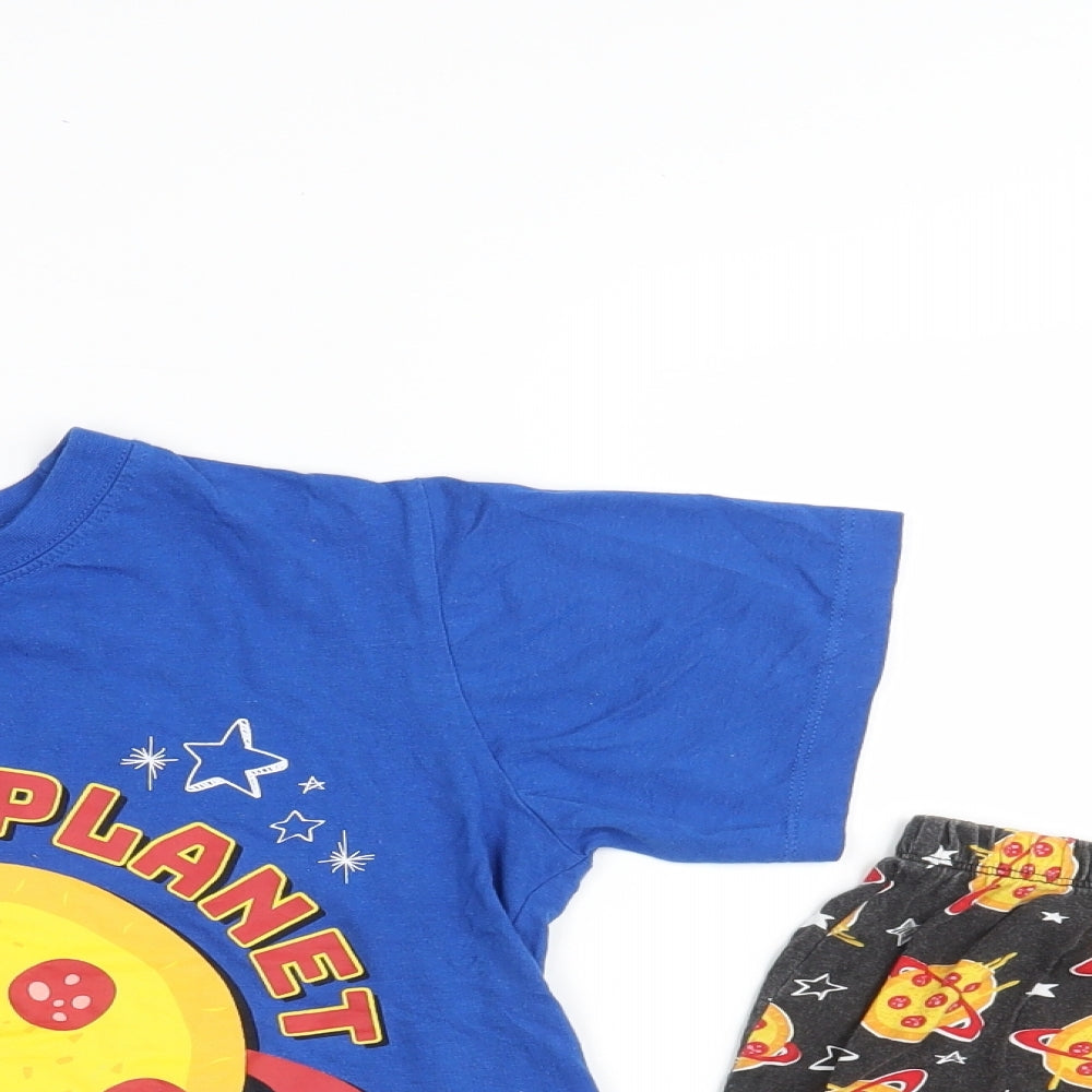 B&M Boys Multicoloured  100% Cotton  Lounge Set Size 11-12 Years   - Pizza Planet