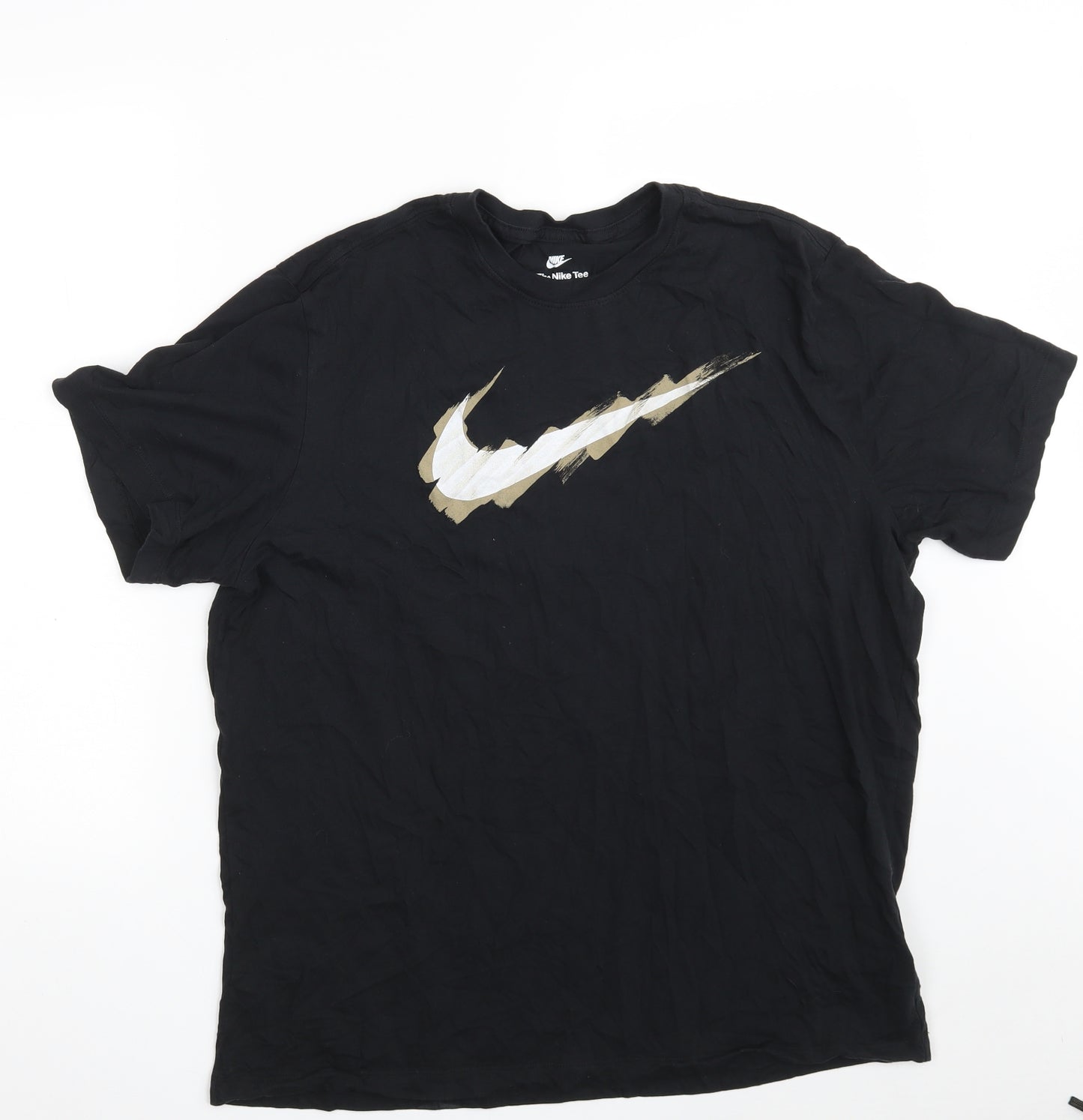 Nike Mens Black  Cotton  T-Shirt Size XL Crew Neck
