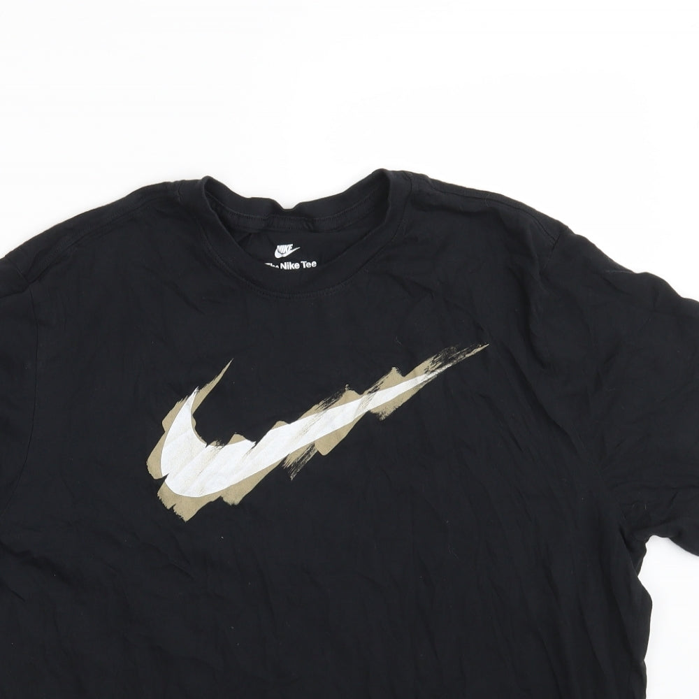 Nike Mens Black  Cotton  T-Shirt Size XL Crew Neck