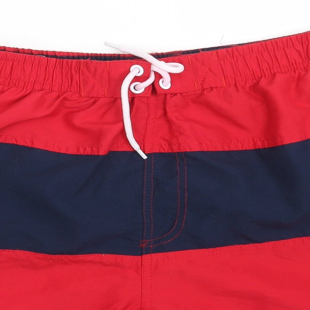 Surf State Boys Red Striped 100% Polyester Sweat Shorts Size 13 Years  Regular  - Colorblock