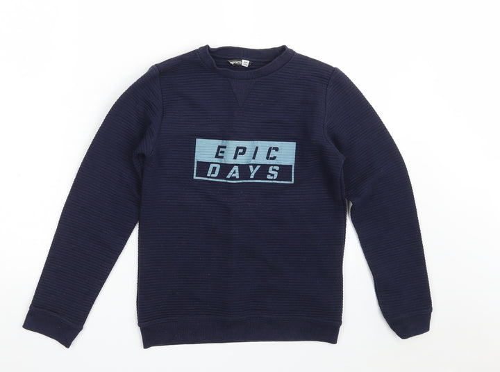 Pep&Co Boys Blue  Cotton Pullover Sweatshirt Size 10-11 Years   - Epic Days
