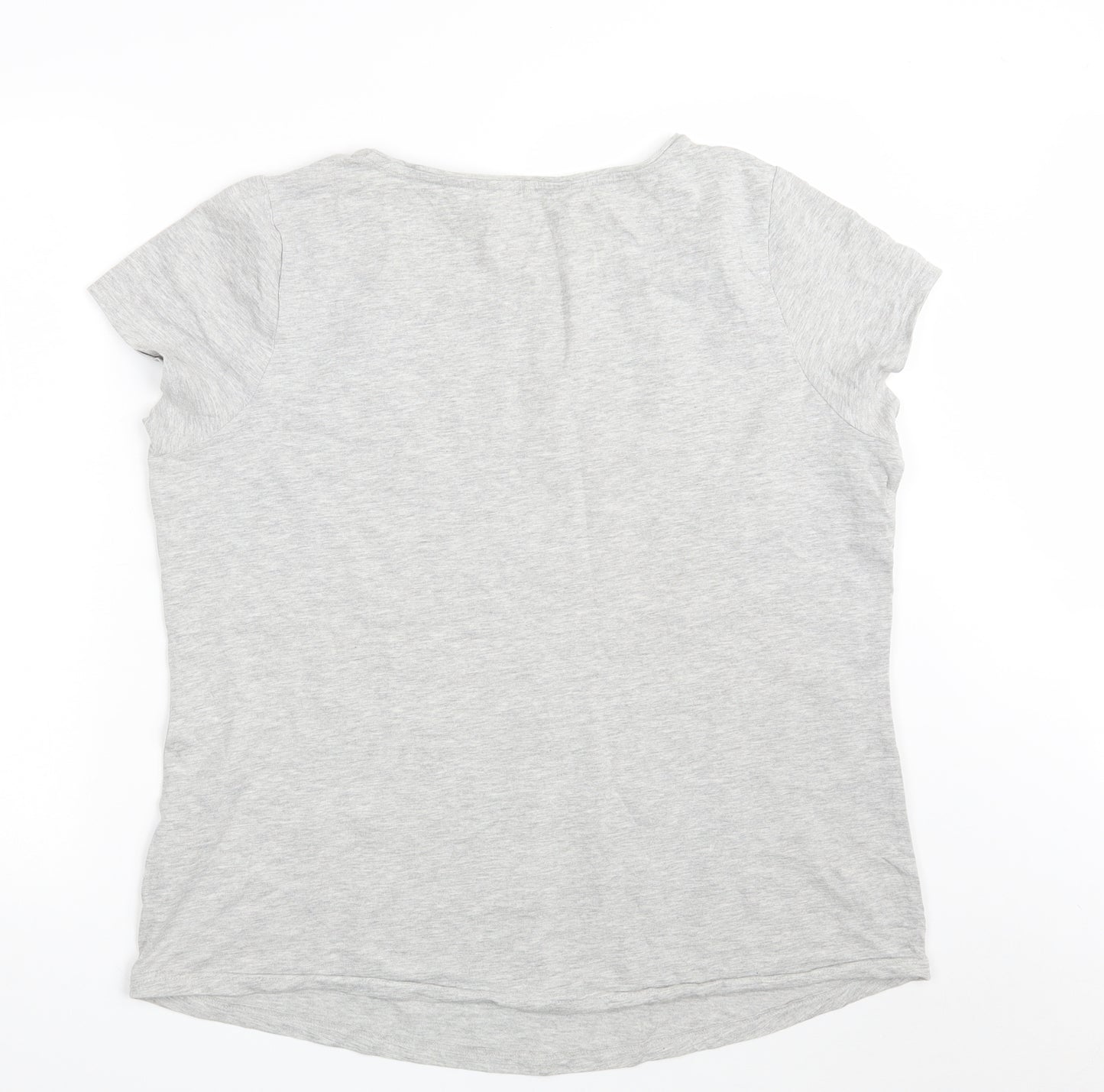 George Womens Grey  Cotton Basic T-Shirt Size 22 Crew Neck