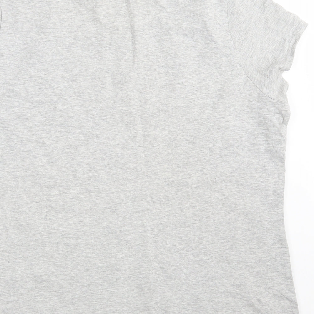 George Womens Grey  Cotton Basic T-Shirt Size 22 Crew Neck