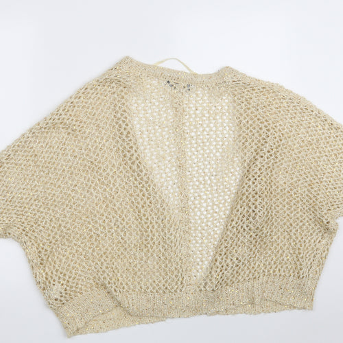 Atmosphere Womens Ivory V-Neck  Polyester Cardigan Jumper Size S