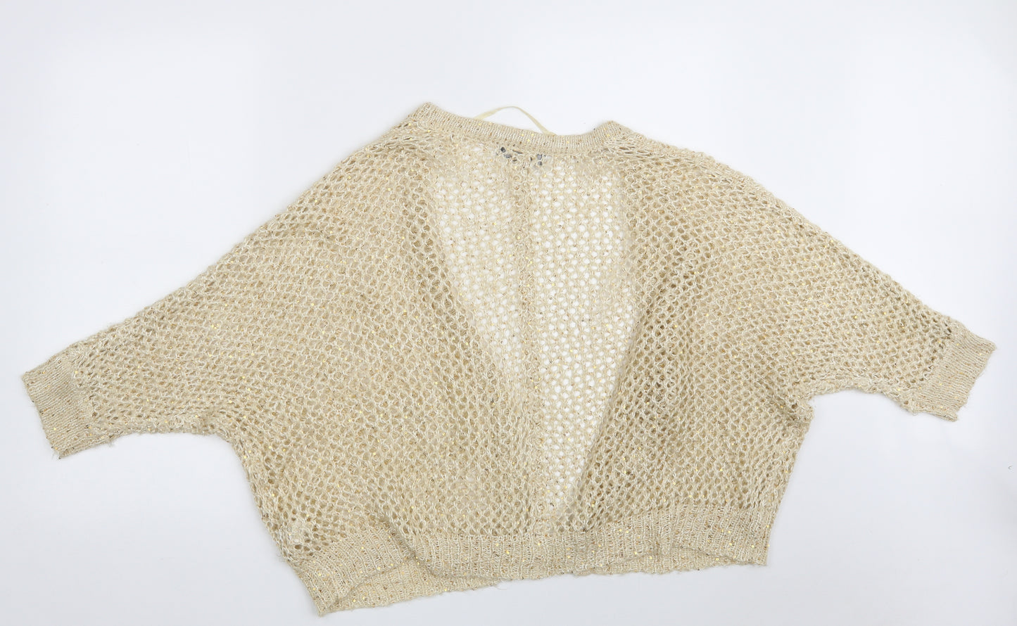 Atmosphere Womens Ivory V-Neck  Polyester Cardigan Jumper Size S