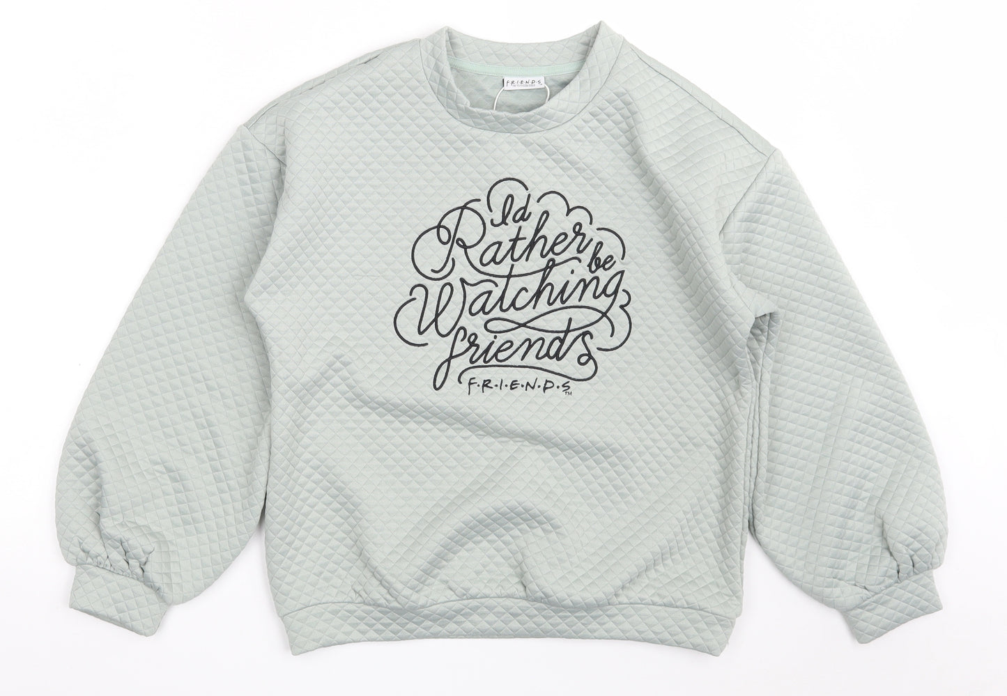 T J Morris Ltd Womens Green Crew Neck  Polyester Pullover Jumper Size 8   - Friends