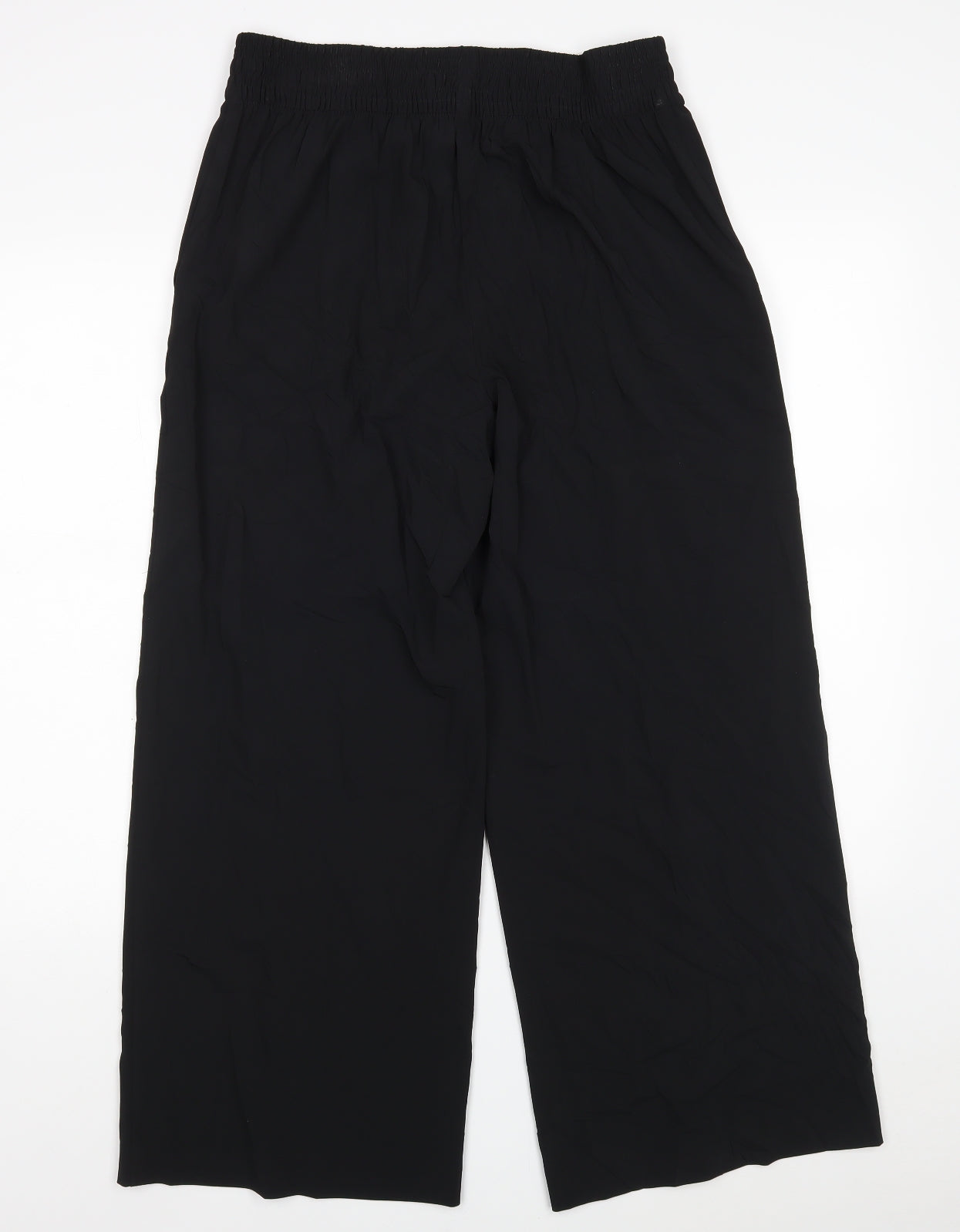 Marks and Spencer Womens Black  Polyester Trousers  Size 12 L28 in Regular
