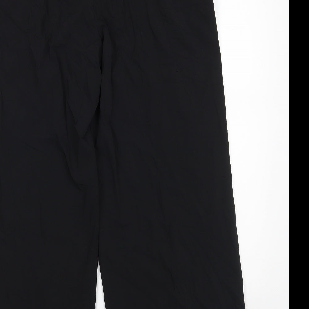 Marks and Spencer Womens Black  Polyester Trousers  Size 12 L28 in Regular