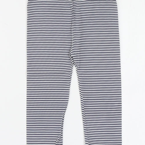 First Impressions Girls Blue Striped Cotton Jogger Leggings Size 24 Months  Pullover - Leggings
