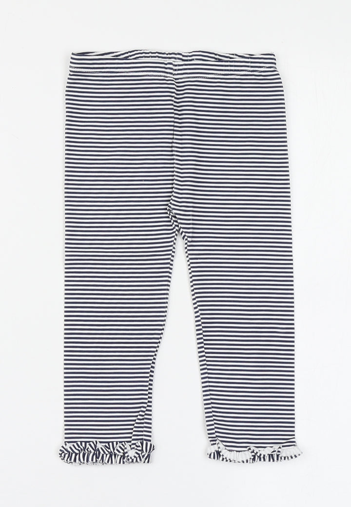 First Impressions Girls Blue Striped Cotton Jogger Leggings Size 24 Months  Pullover - Leggings