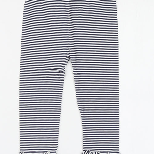 First Impressions Girls Blue Striped Cotton Jogger Leggings Size 24 Months  Pullover - Leggings